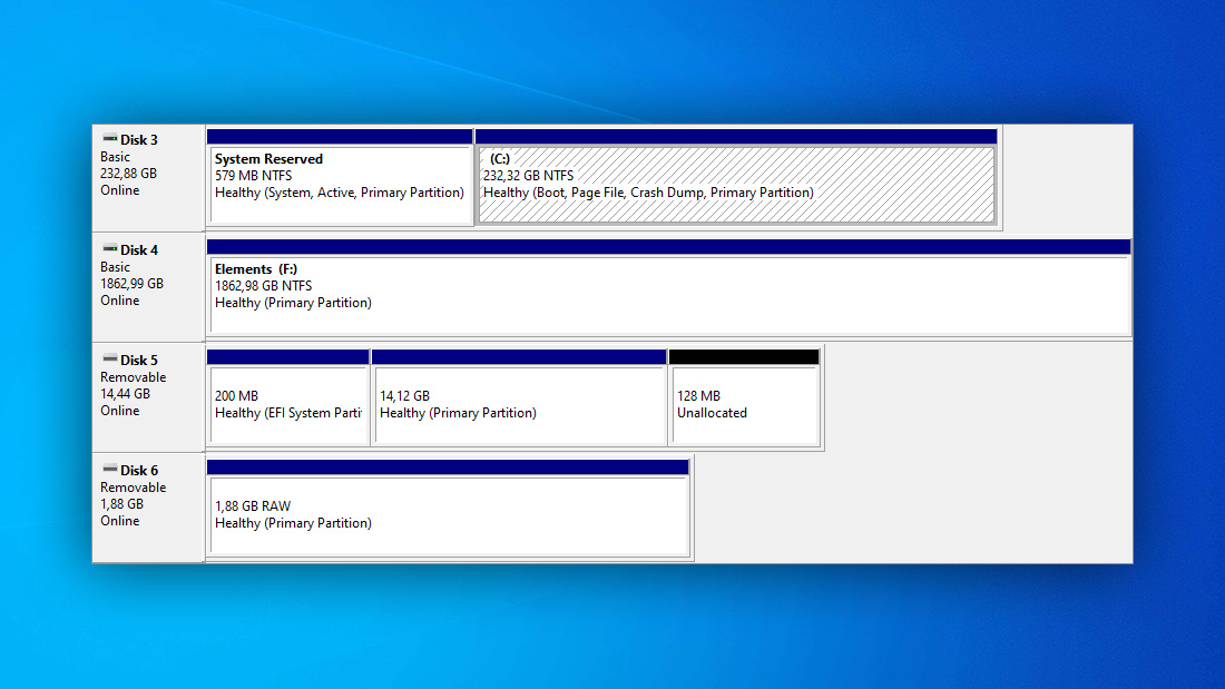 windows partitions