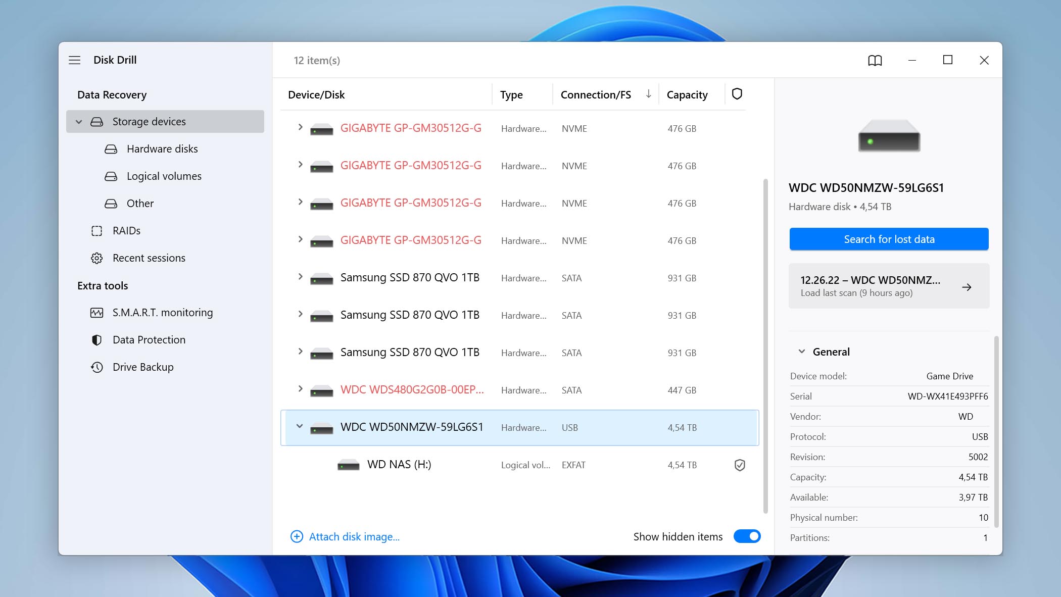 scan external hard drive