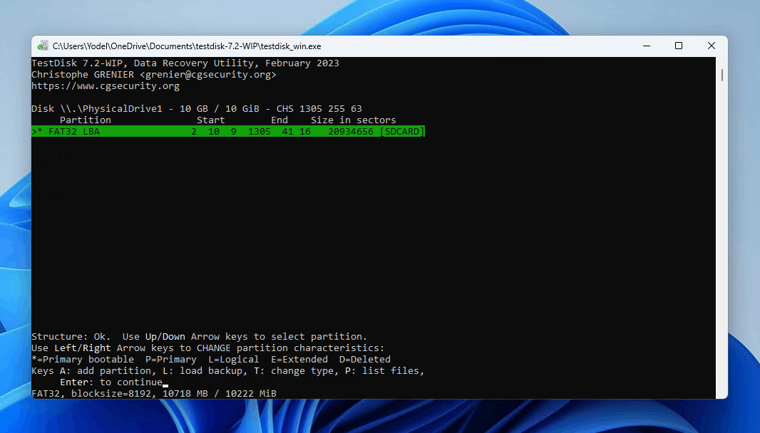 Choosing the lost partition